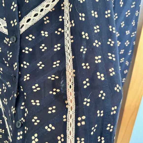 Reafi lace-trimmed printed cotton-mousseline blouse - Picture 5 of 7